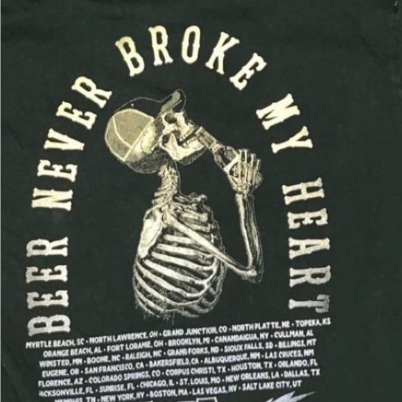Luke Combs Graphic Tee with Skeleton Design - Picture 1 of 3